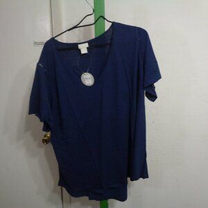 Zim & Zoe Navy shirt Sz 22/24 Plus